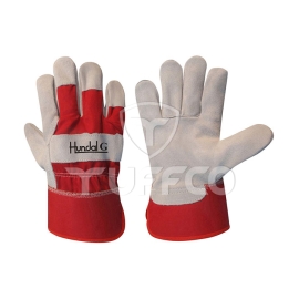 GANTS CROUTE DE BOVIN ET TOILE ROUGE HG